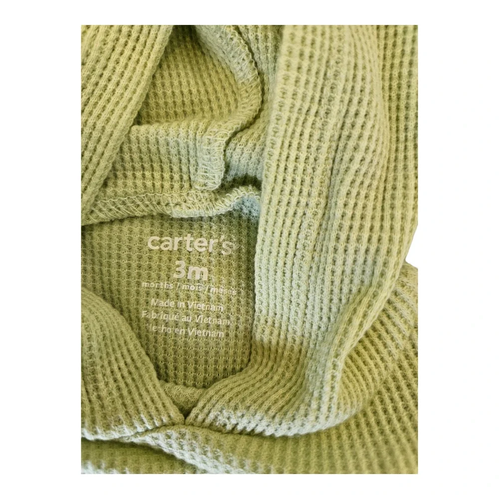 Carter's 3m Green Long Sleeve Hooded Pullover Jacket